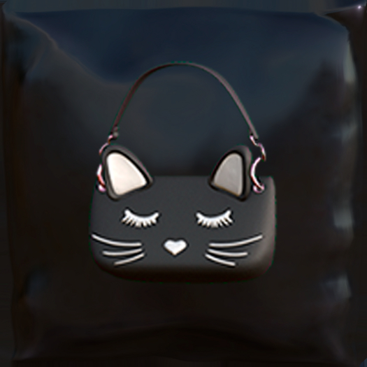 Liyue cat queen bag  black hud metals