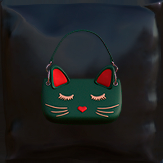 Liyue cat queen bag  green hud metals