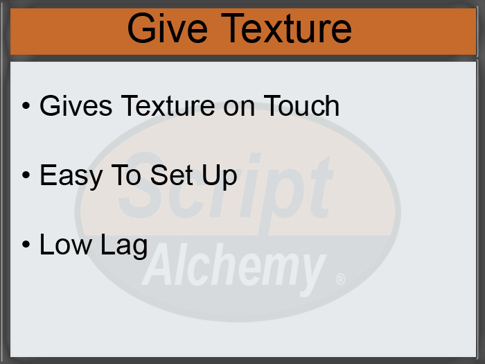 Script Alchemy - Give Texture