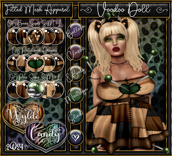 Fit Mesh: Voodoo Doll•Belleza, Classic, Ebody, Maitreya, + Slink•[Limeade]•[Wylde♡Candy]• 