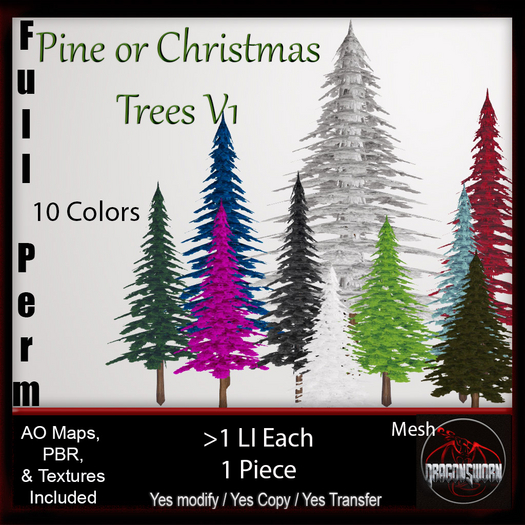 Full Perm Pine or Christmas Trees V1