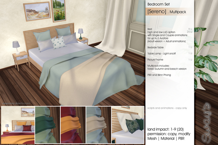 Sway's [Sereno] Bedroom Set . Multipack / PG