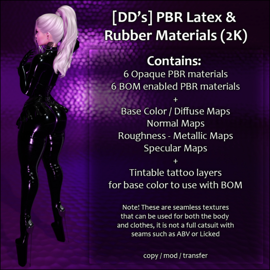 [DD's] PBR Latex & Rubber Materials/Textures (2K Resolution)
