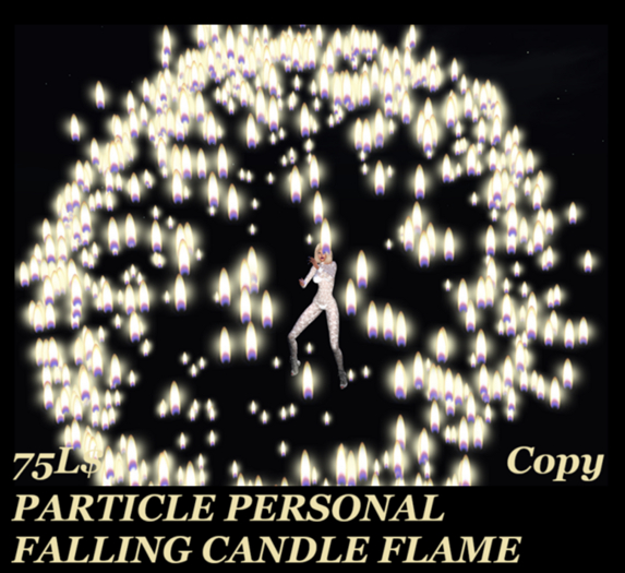 PARTICLE PERSONAL FALLING CANDLE FLAME #