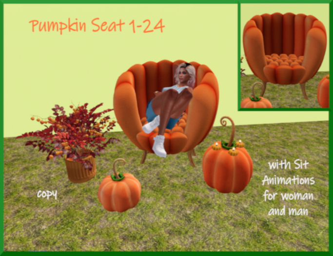 C.M.D. - Pumpkin Seat w. flower VB1