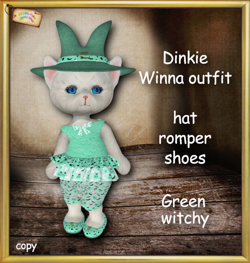 Dinkie Winna witch outfit - GREEN
