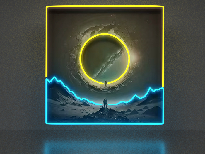 Astronaut moon 3 NEON Picture Full Permission
