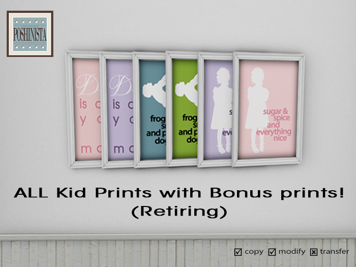 Poshinista - ALL Kid Prints (Bonus Prints!) ✦Item Retiring Sale!✦