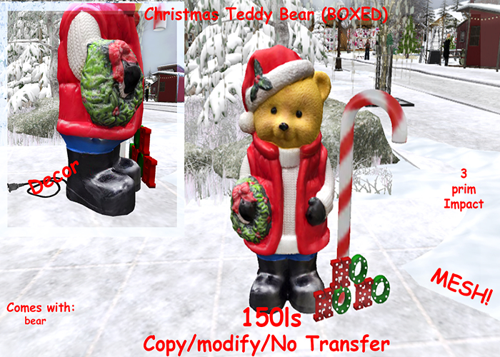 Christmas Teddy Bear (BOXED)
