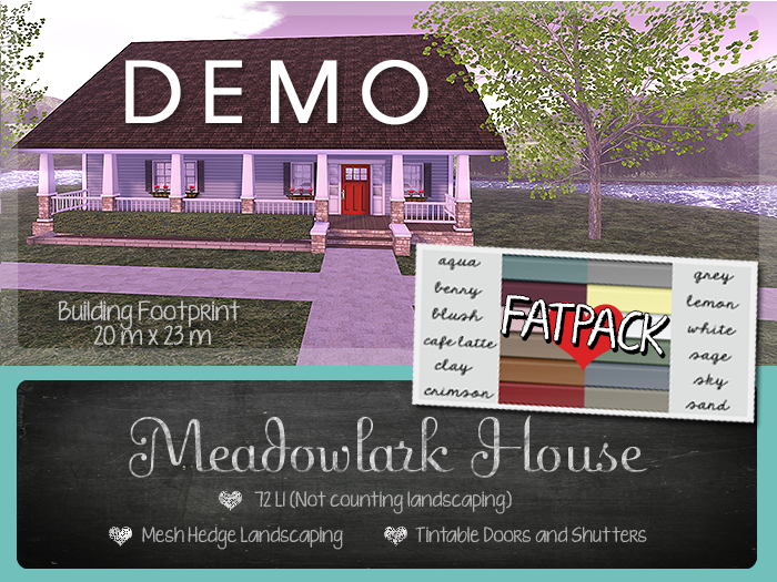 Poshinista - Meadowlark House DEMO BOXED