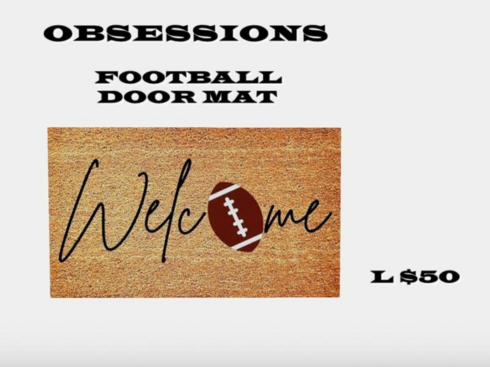 Football Welcome Door Mat