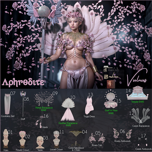 10. Aphrodite - Back Piece Feathers RARE