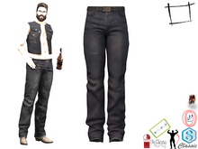 Full Perm Men's Torn Edge Denim Jeans Pants Slink, Belleza Jake, Signature Gianni, Ocacin Gamit, Onupup, Legacy Male