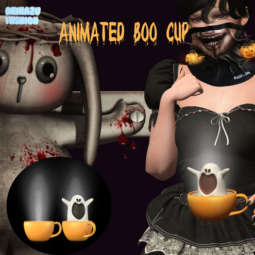 Akikazu Fashion Coffee Boo Animated Orange