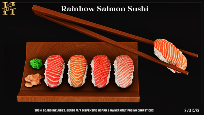Chef Hill. Rainbow Salmon Sushi 