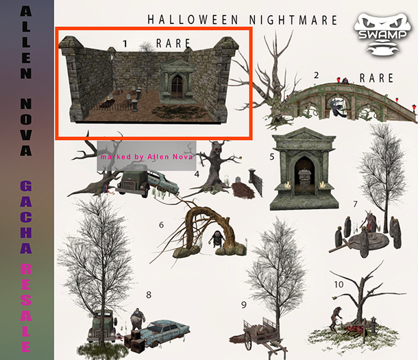 01 {SWP} Halloween Nightmare RARE - Swamp - SALE !