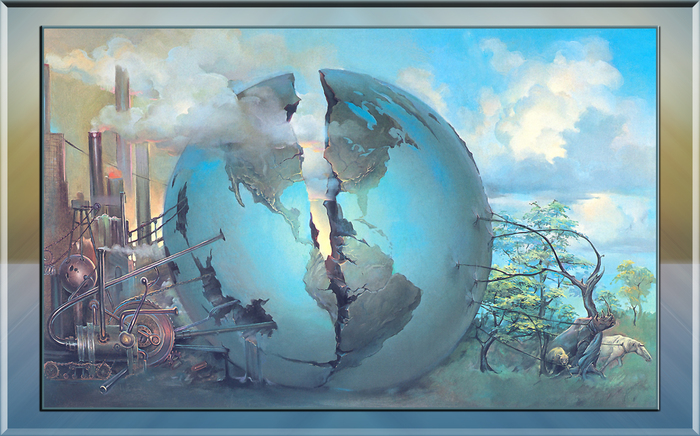Cracked Earth Artwork framed