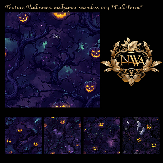 5pc Halloween wallpaper texture seamless *Full Perm* 003