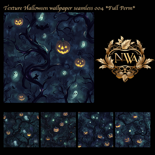 5pc Halloween wallpaper texture seamless *Full Perm* 004