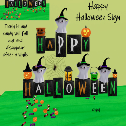 C.M.D. - Happy Halloween sign 24- touch it- NEW VB