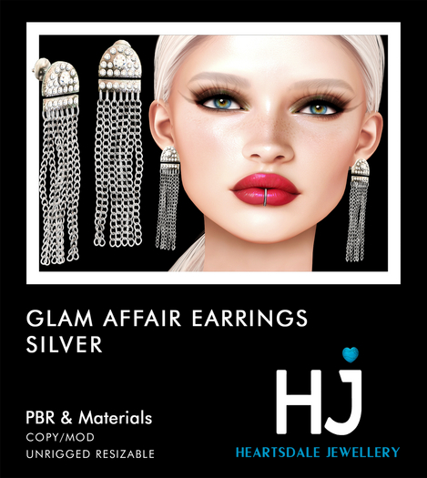 [HJ] Silver Glam Affair Earrings