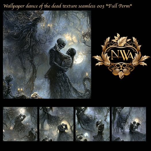 5pc Dance of the dead wallpaper texture seamless *Full Perm* 003