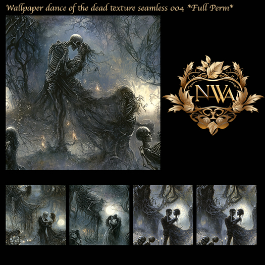 5pc Dance of the dead wallpaper texture seamless *Full Perm* 004