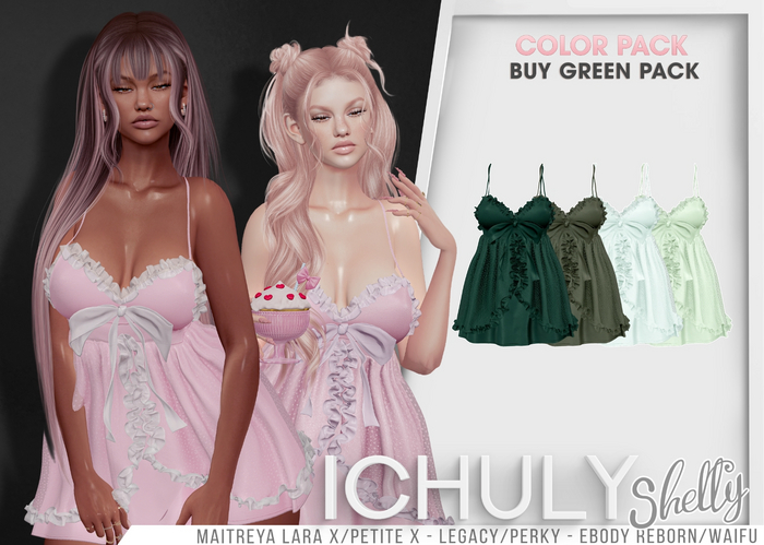 ICHULY - Shelly : Dress - Green Pack