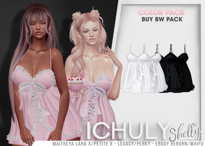 ICHULY - Shelly : Dress - BW Pack