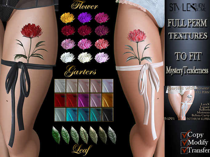 STYLES Garter with flower TEXTURES Full Perm