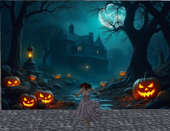 Mural Backdrop - Halloween Night (Boxed)