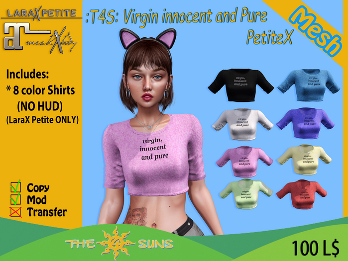 :T4S: Virgin innocent and Pure PetiteX Shirt