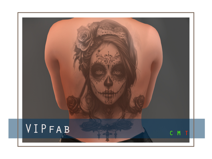 VIPfab - La Catrina back Tattoo 60 %