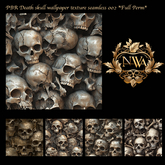5pc PBR Death skull wallpaper texture *Full Perm* 002