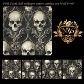 5pc PBR Death skull wallpaper texture *Full Perm* 003