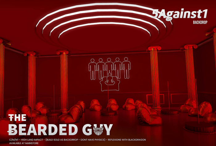 5 vs 1 Hall Backdrop - The Bearded Guy