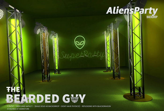 Aliens Party Backdrop - The Bearded Guy
