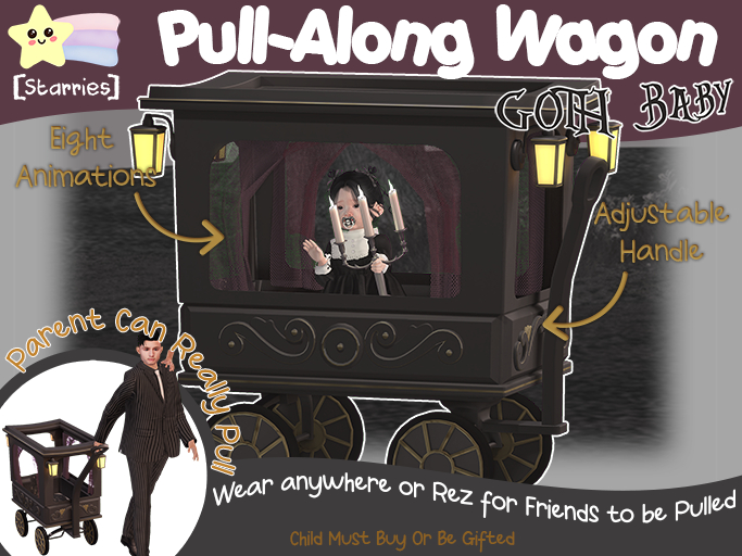 [Starries] Pull-Along Wagon - Goth Baby