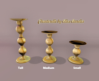 {Petite Maison} Eggdrop Candlestick Small: Gold