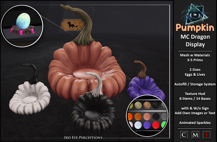Dragon Pumpkin Display Set
