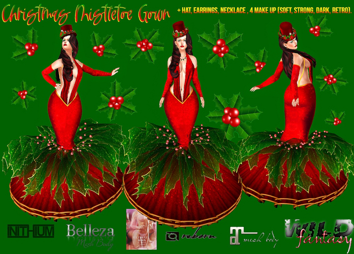 <WF>Christmas Mistletoe Gown