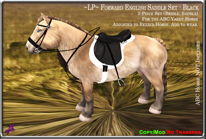 ~LP~ Forward English Saddle Set [BOXED] ABC Yakut Black