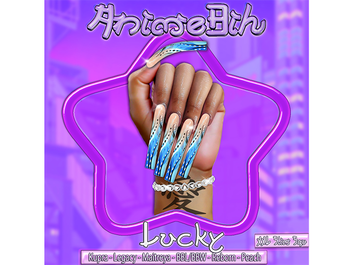 AnimeBih- Lucky Set' Slim Square Nails