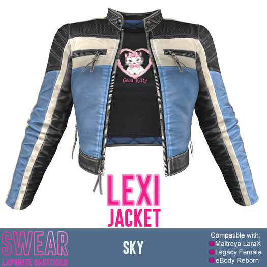Leather Jacket - Lexi - SKY