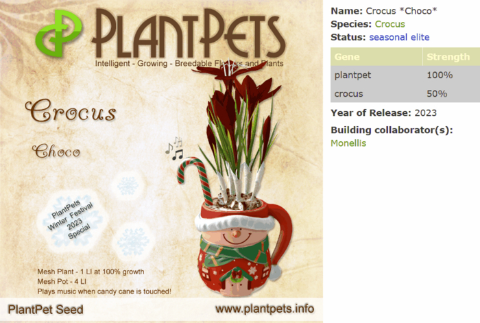 PlantPet Seed [Crocus *Choco*]