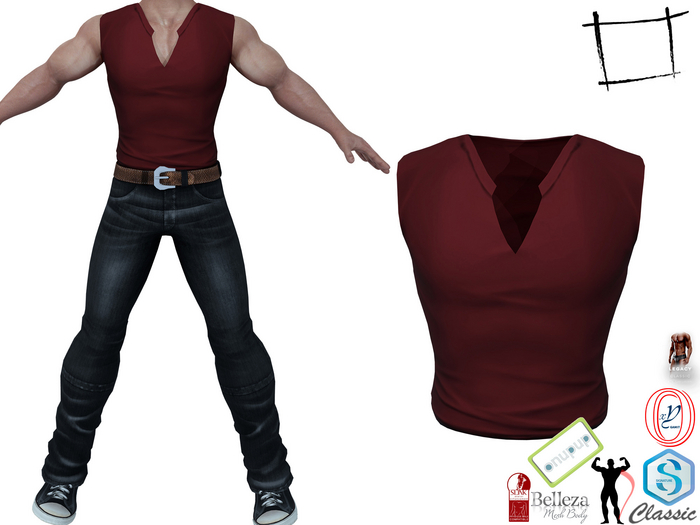 Full Perm Sleeveless Burgundy Top Slink, Belleza Jake, Ocacin Gamit, Signature Gainni, Ocacin Onupup, Adin, Legacy Male