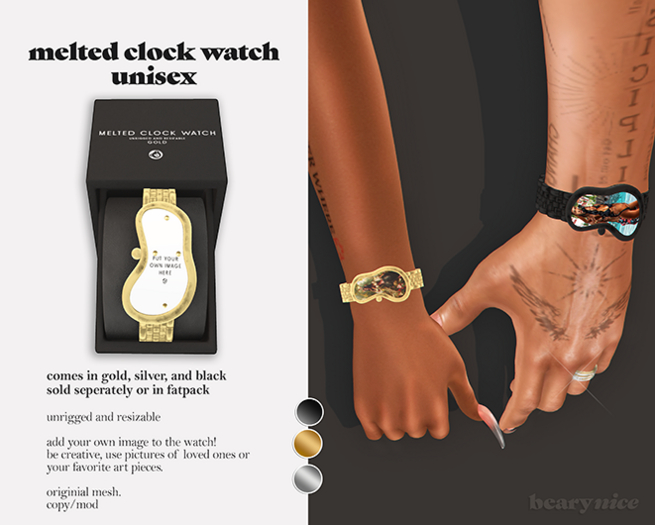 beary.// melted clock watch - fatpack 