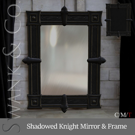 Swank & Co. Shadowed Knight Mirror & Frame 