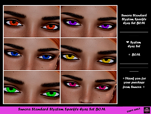 Sunora Standard Stystem Sparkle Eyes Set BOM