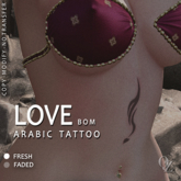 Love BOM Arabic Tattoo